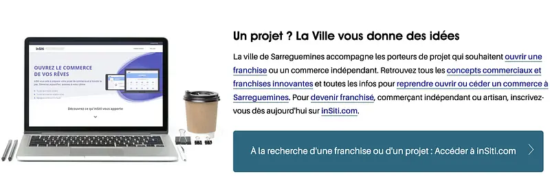 Connecter ma page inSiti au site internet du territoire