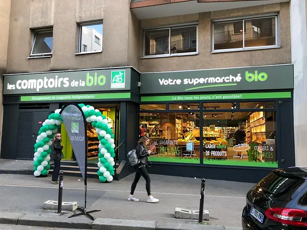 Les comptoirs de la bio à Morillon. 