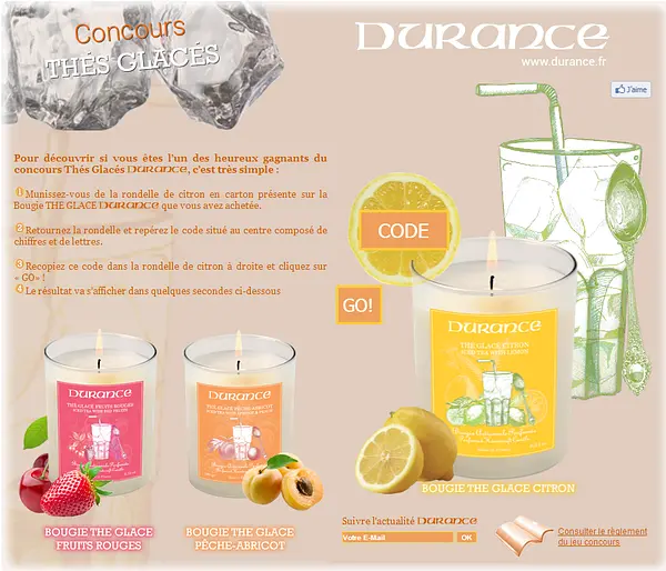 le concours Thés glacés: une opération web pour encourager les ventes en boutique