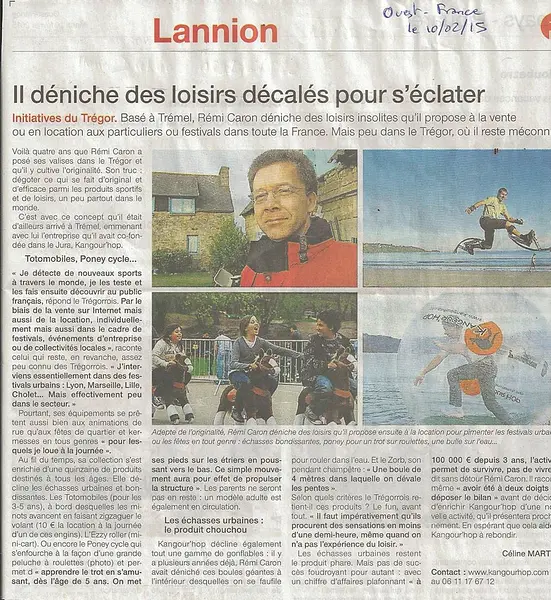 Ouest-France parle de Kangour'HOP.