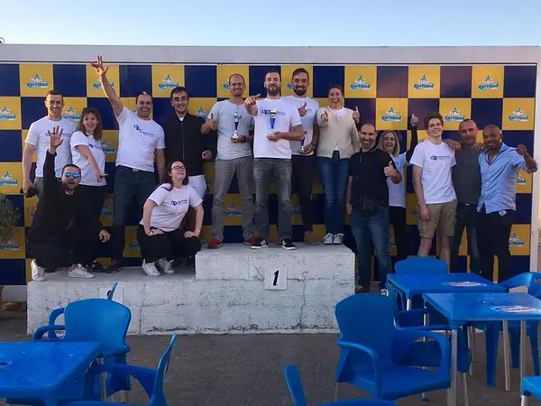 L'équipe Diag Précision après une journée karting.
