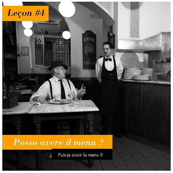 ❝ LEZIONE ❞ Passez votre commande...