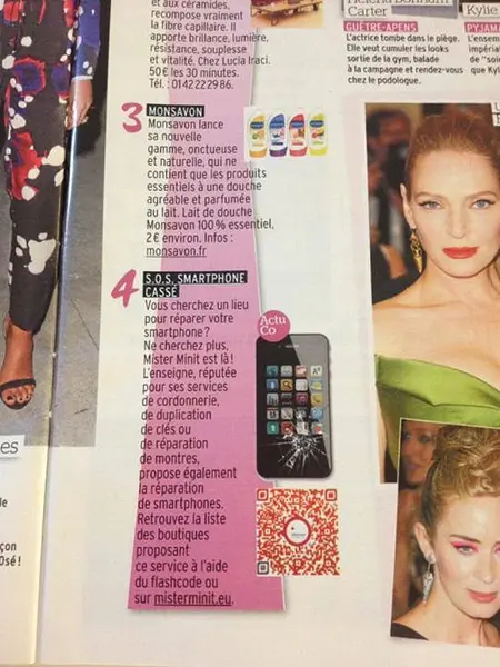 La réparation de Smartphones chez Mister Minit dans *le magazine Public* de cette semaine. 