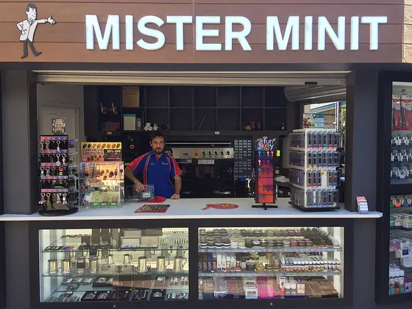 L'exemple d'un stand de Mister Minit. 