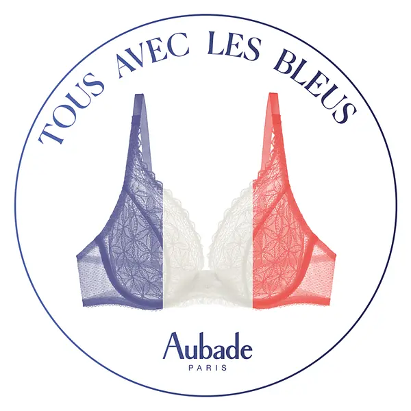 Publicité de la marque Aubade à l'occasion de la Coupe du Monde de football en 2018