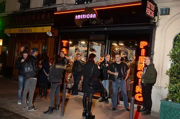 Soirée d'ouverture au magasin American Body Art, à Opéra Paris. 