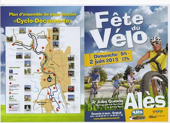 Fête du vélo à Alès le 2 juin 2013.  Culture Vélo organise ouvre ses portes pour présenter au grand public tout ce qui se fait de mieux en terme de vélos et d’accessoires