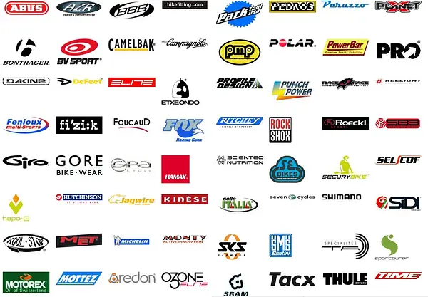 Quelques unes de nos marques Composants, Accessoires, Equipements coureurs