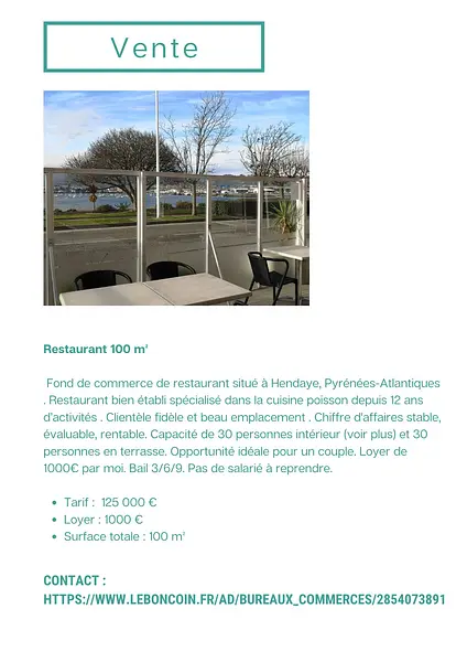Local commercial à Hendaye — photo