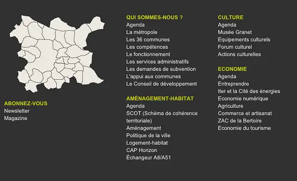 La Communauté d'Agglo du Pays d'Aix relie son site internet à sa page inSiti