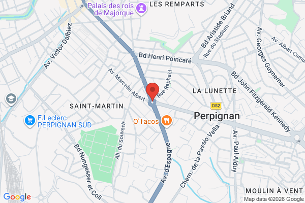 Carte de Perpignan