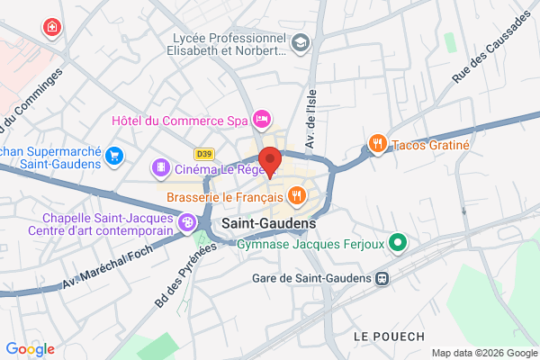 Carte de Rue de la République, 31800 Saint-Gaudens, France