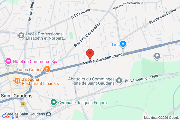 Carte de 81 Avenue François Mitterrand, Saint-Gaudens