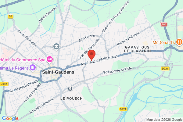 Carte de l'emplacement Salle de sport