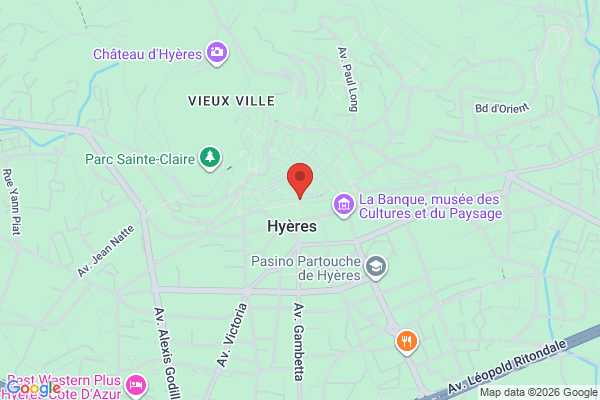 Carte de Hyères, France