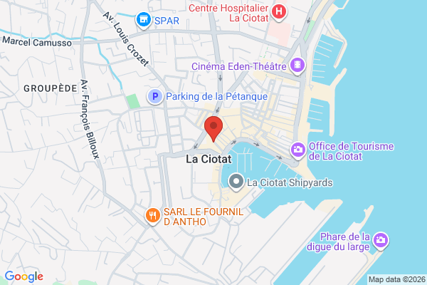 Carte de 140 Boulevard Guérin, La Ciotat, France