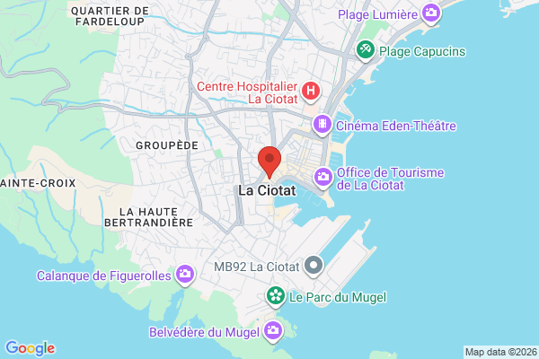 Carte de l'emplacement 13600 La Ciotat
