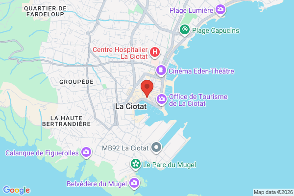 Carte de l'emplacement 13600 La Ciotat
