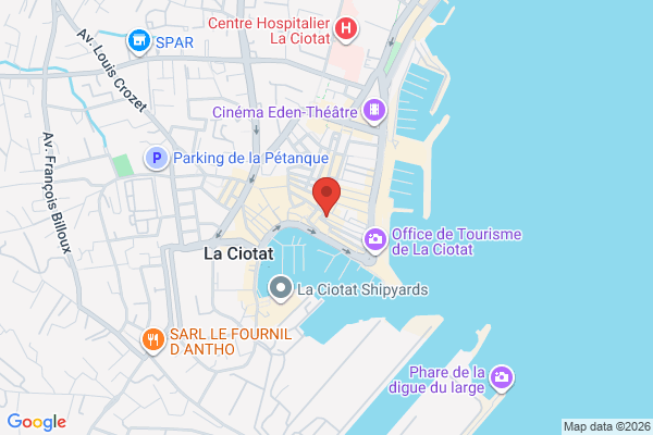 Carte de 3 Place Sadi Carnot, La Ciotat, France