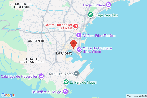 Carte de l'emplacement 13600 La Ciotat