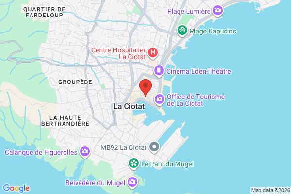 Carte de l'emplacement 13600 La Ciotat
