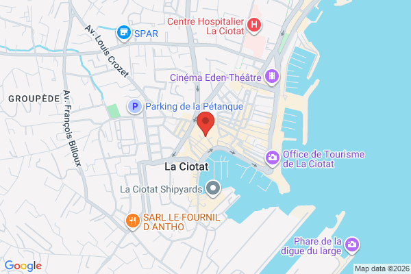 Carte de 13 Rue Gueymard, La Ciotat, France