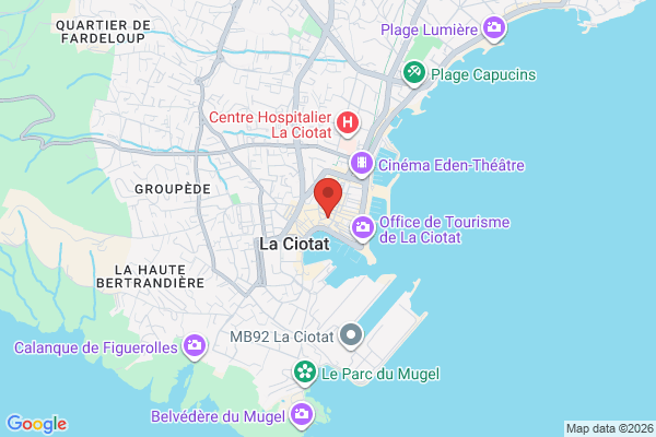 Carte de l'emplacement 13600 La Ciotat