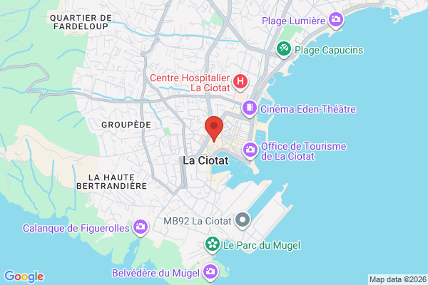 Carte de l'emplacement 13600 La Ciotat