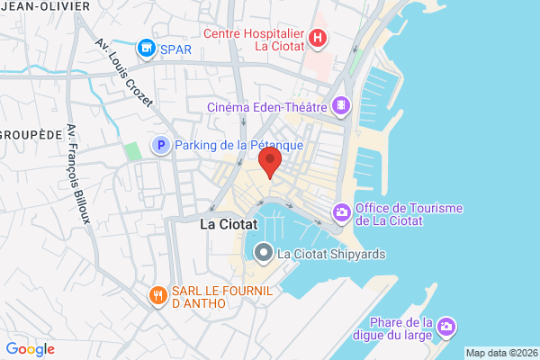 Carte de 5 Rue Marius Monnet, La Ciotat, France