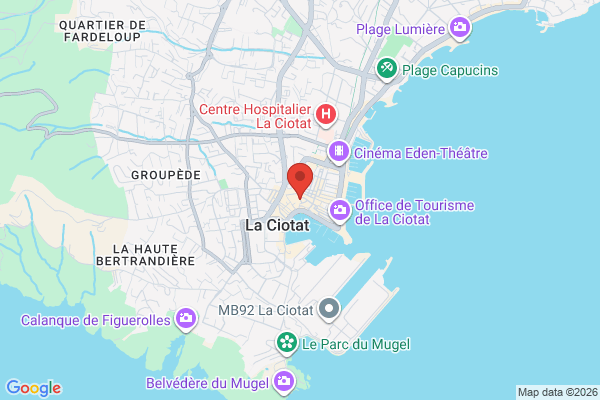 Carte de l'emplacement 13600 La Ciotat