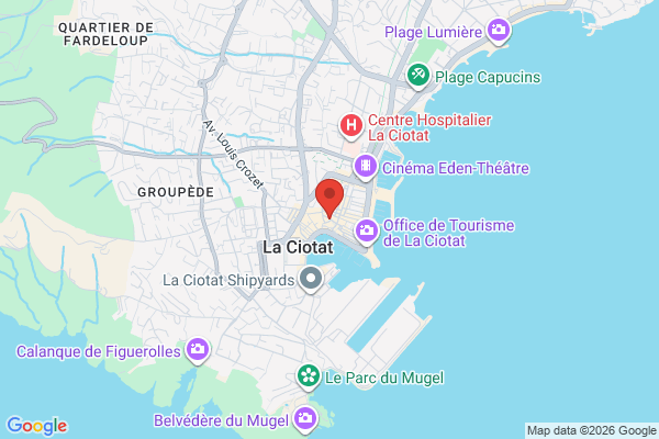 Carte de l'emplacement 13600 La Ciotat