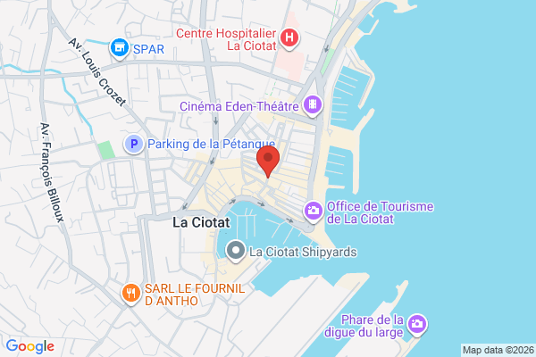 Carte de 8 Rue des Poilus, La Ciotat, France