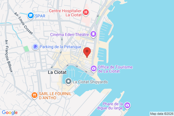Carte de 32 Rue Edgar Quinet, La Ciotat, France