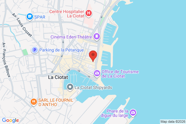 Carte de 35 Rue Edgar Quinet, La Ciotat, France