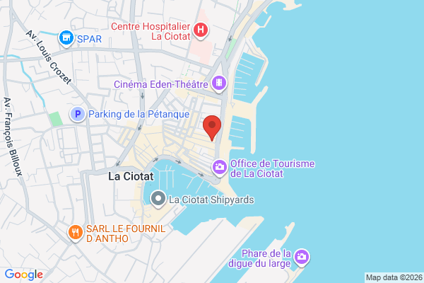 Carte de 39 Rue Edgar Quinet, La Ciotat, France