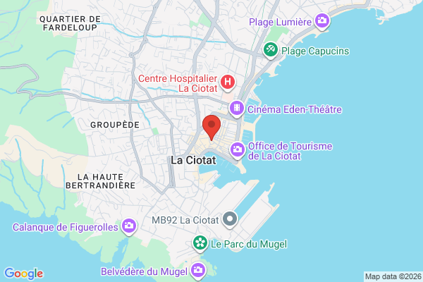 Carte de l'emplacement 13600 La Ciotat