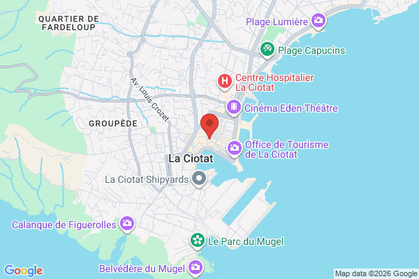 Carte de l'emplacement 13600 La Ciotat