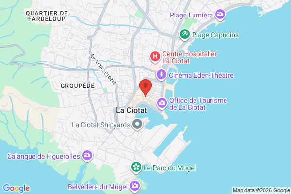 Carte de l'emplacement 13600 La Ciotat