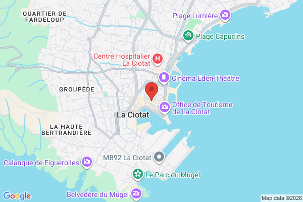 Carte de l'emplacement 13600 La Ciotat