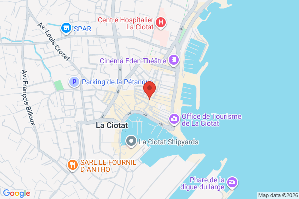 Carte de 10 Rue des Poilus, La Ciotat, France