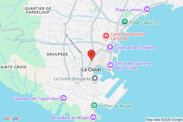 Carte de l'emplacement 13600 La Ciotat