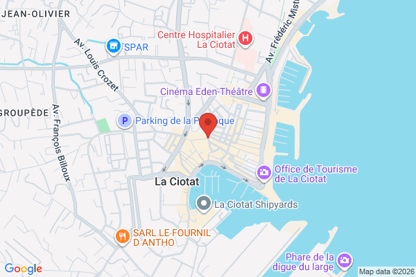 Carte de 2 Rue Maréchal Joffre, La Ciotat, France