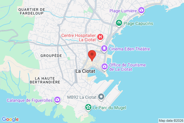 Carte de l'emplacement 13600 La Ciotat