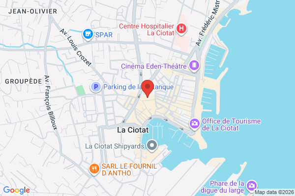 Carte de 4 Rue Maréchal Joffre, La Ciotat, France