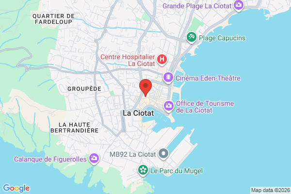 Carte de l'emplacement 13600 La Ciotat