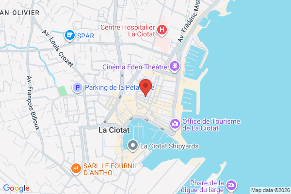 Carte de 14 Rue Camille Pelletan, La Ciotat, France