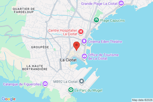 Carte de l'emplacement 13600 La Ciotat