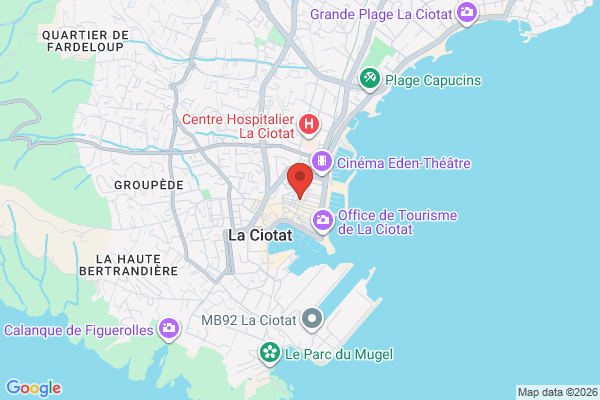 Carte de l'emplacement 13600 La Ciotat
