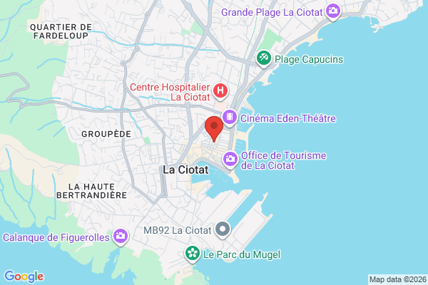 Carte de l'emplacement 13600 La Ciotat