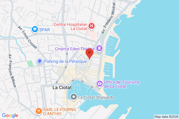 Carte de 58 Rue des Poilus, La Ciotat, France